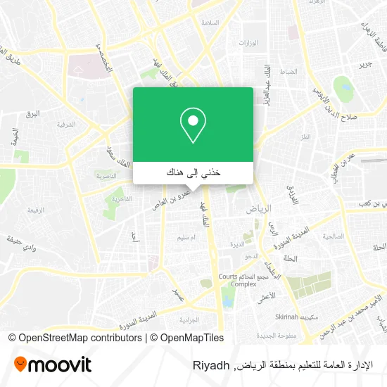خريطة الإدارة العامة للتعليم بمنطقة الرياض