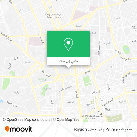 خريطة مطعم المصرين الامام ابن حمبل