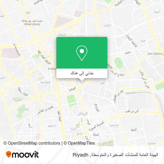 خريطة الهيئة العامة للمنشآت الصغيرة والمتوسطة