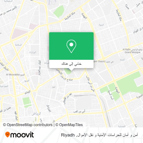 خريطة أمن و أمان للحراسات الأمنية و نقل الأموال