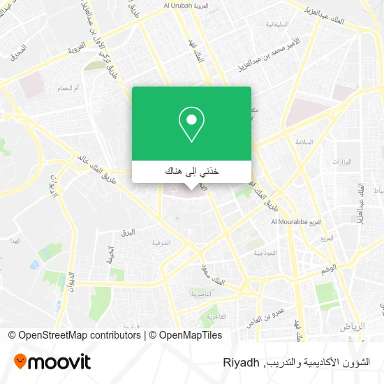 خريطة الشؤون الأكاديمية والتدريب