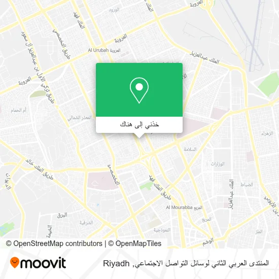 خريطة المنتدى العربي الثاني لوسائل التواصل الاجتماعي
