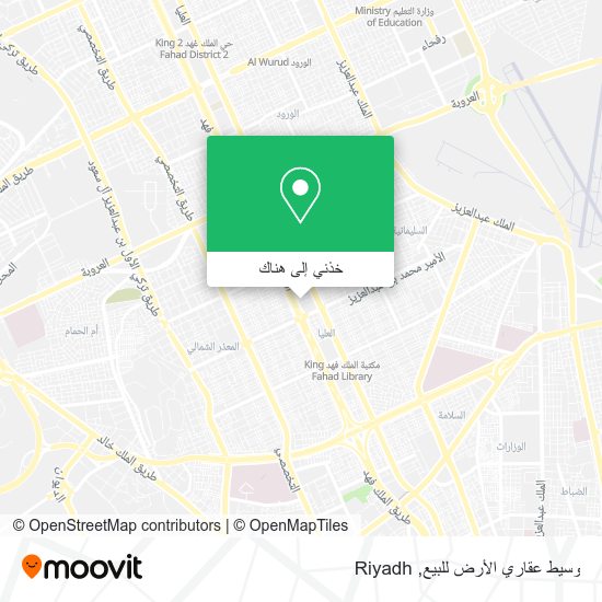 خريطة وسيط عقاري الأرض للبيع