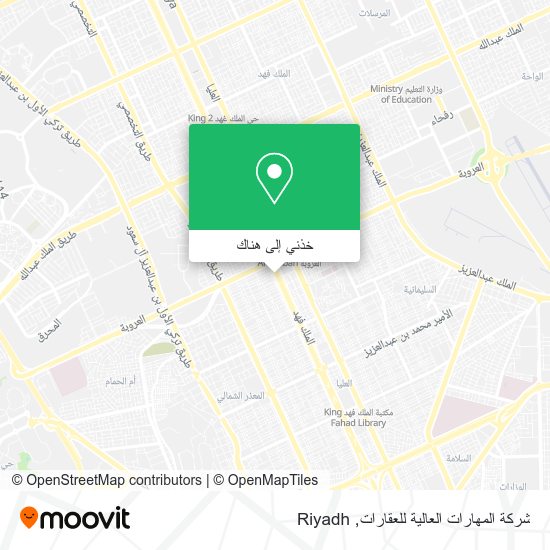 خريطة شركة المهارات العالية للعقارات