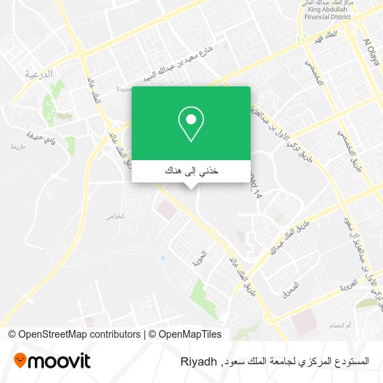 خريطة المستودع المركزي لجامعة الملك سعود