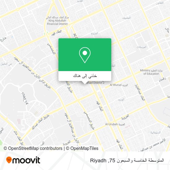 خريطة المتوسطة الخامسة والسبعون 75