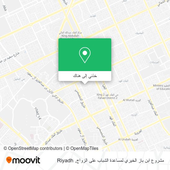 خريطة مشروع ابن باز الخيري لمساعدة الشباب على الزواج