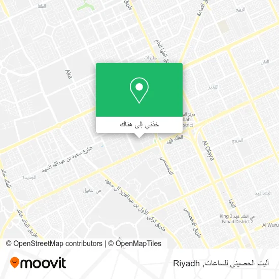 خريطة أليت الحصيني للساعات