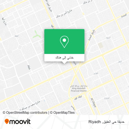 خريطة حديقة حي العقيق