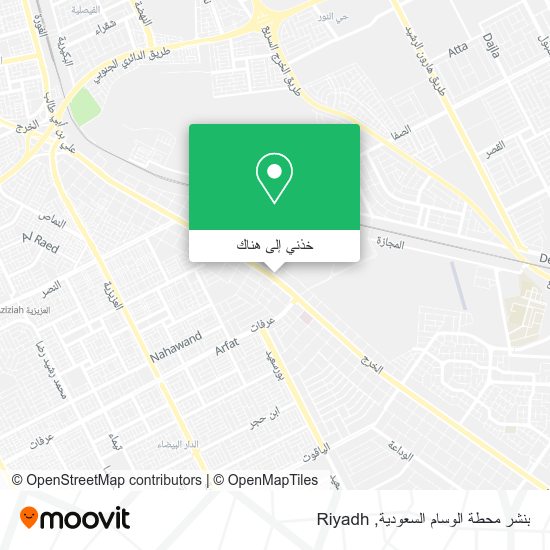 خريطة بنشر محطة الوسام السعودية