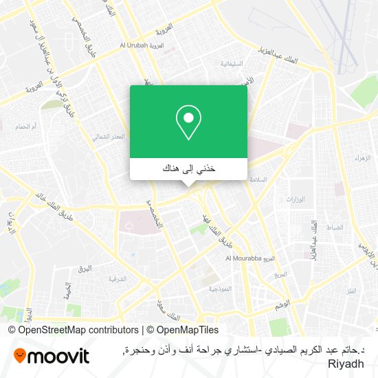 خريطة د.حاتم عبد الكريم الصيادي -استشاري جراحة أنف وأذن وحنجرة