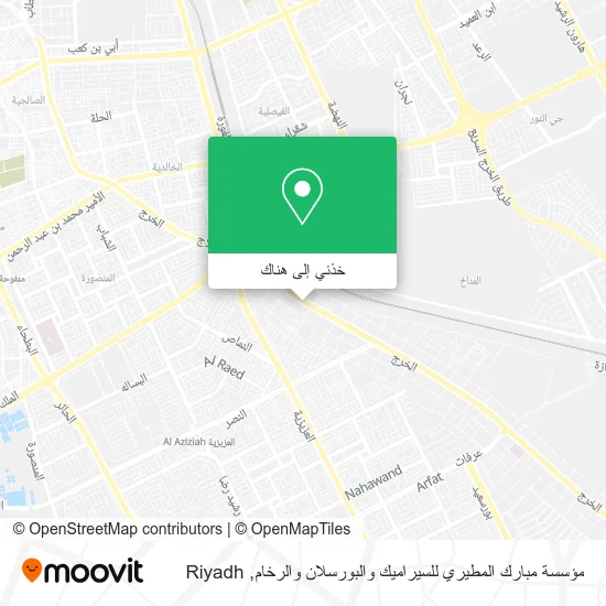 خريطة مؤسسة مبارك المطيري للسيراميك والبورسلان والرخام
