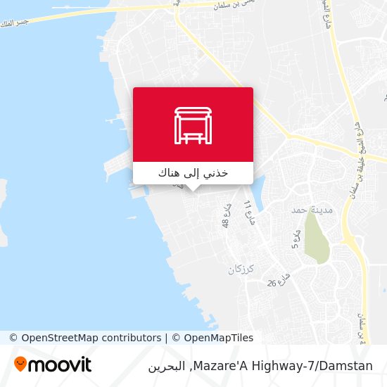 خريطة Mazare'A Highway-7/Damstan