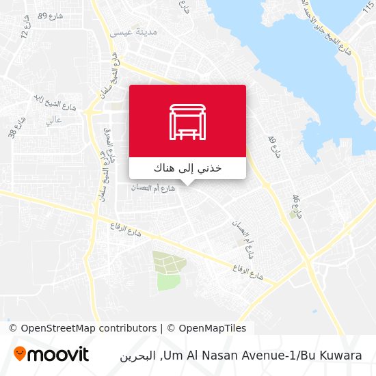 خريطة Um Al Nasan Avenue-1/Bu Kuwara
