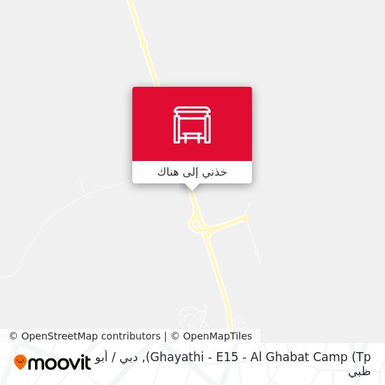 خريطة Ghayathi - E15  -  Al Ghabat Camp (Tp)