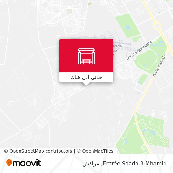 خريطة Entrée Saada 3 Mhamid