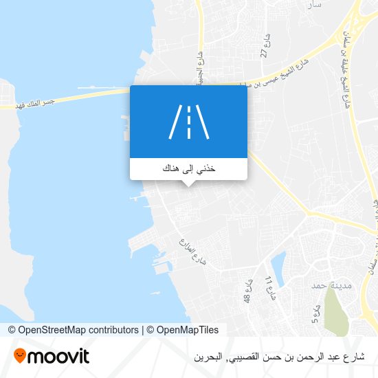 خريطة شارع عبد الرحمن بن حسن القصيبي