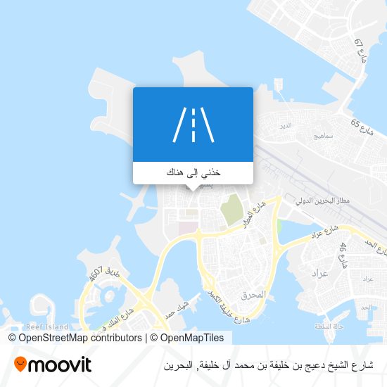 خريطة شارع الشيخ دعيج بن خليفة بن محمد آل خليفة