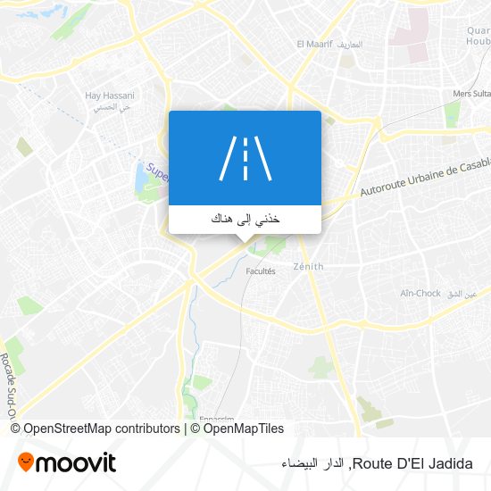 خريطة Route D'El Jadida