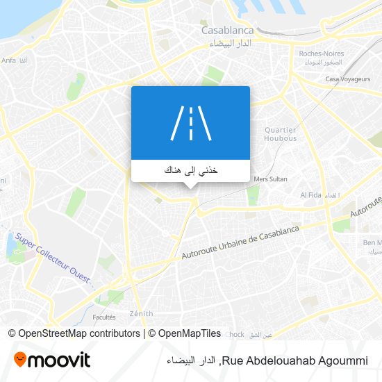 خريطة Rue Abdelouahab Agoummi