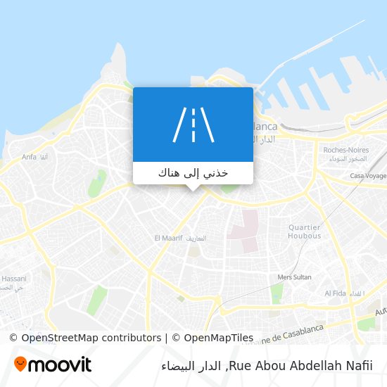 خريطة Rue Abou Abdellah Nafii