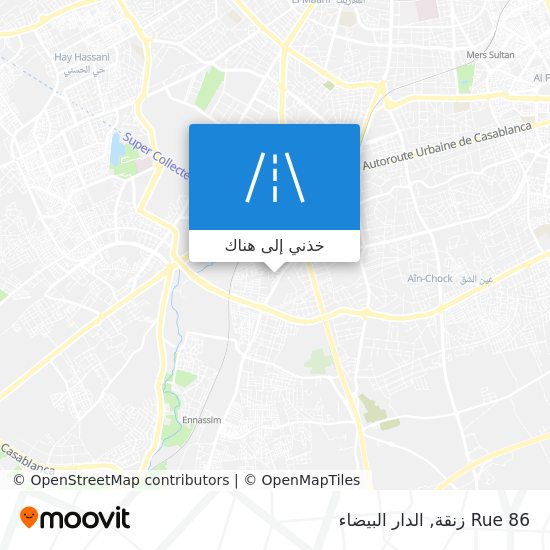 خريطة Rue 86 زنقة