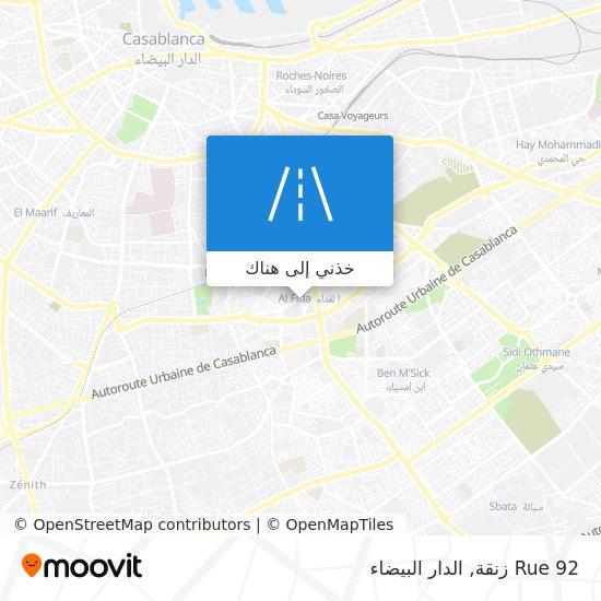 خريطة Rue 92 زنقة