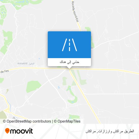 خريطة الطريق مراكش وارزازات