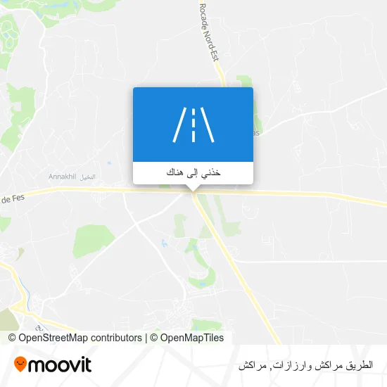 خريطة الطريق مراكش وارزازات