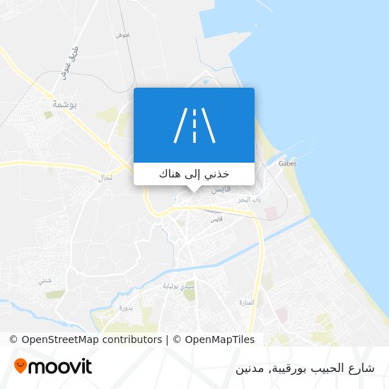 خريطة شارع الحبيب بورقيبة