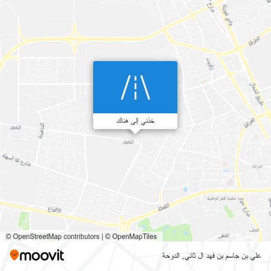 خريطة علي بن جاسم بن فهد ال ثاني