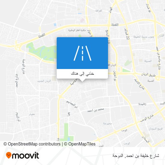 خريطة شارع خليفة بن احمد