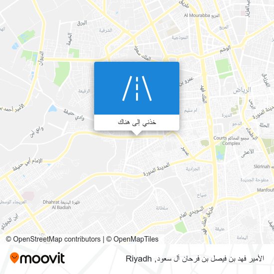 خريطة الأمير فهد بن فيصل بن فرحان آل سعود
