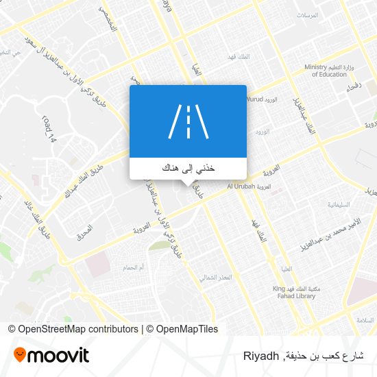 خريطة شارع كعب بن حذيفة
