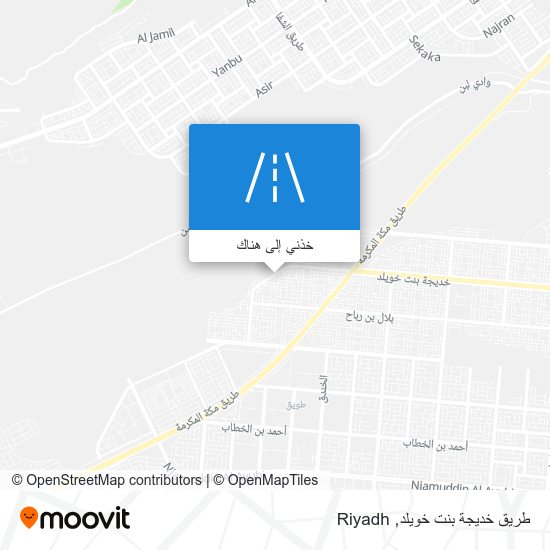 خريطة طريق خديجة بنت خويلد