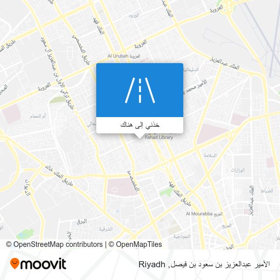 خريطة الأمير عبدالعزيز بن سعود بن فيصل