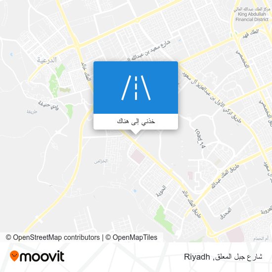 خريطة شارع جبل المعلق