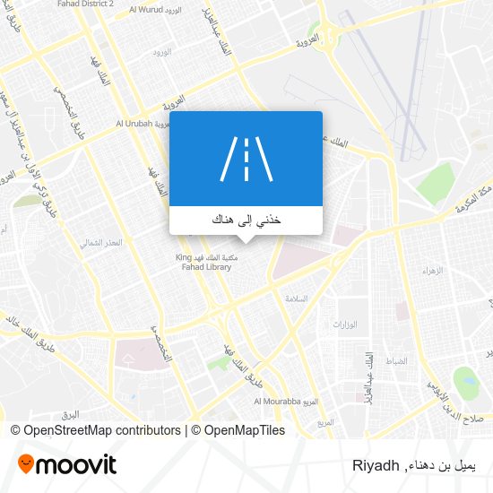 خريطة يميل بن دهناء