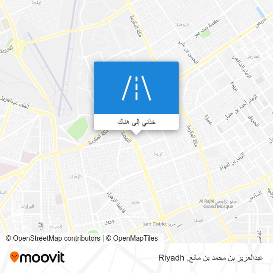 خريطة عبدالعزيز بن محمد بن مانع