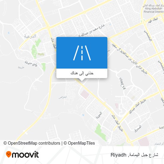 خريطة شارع جبل اليمامة