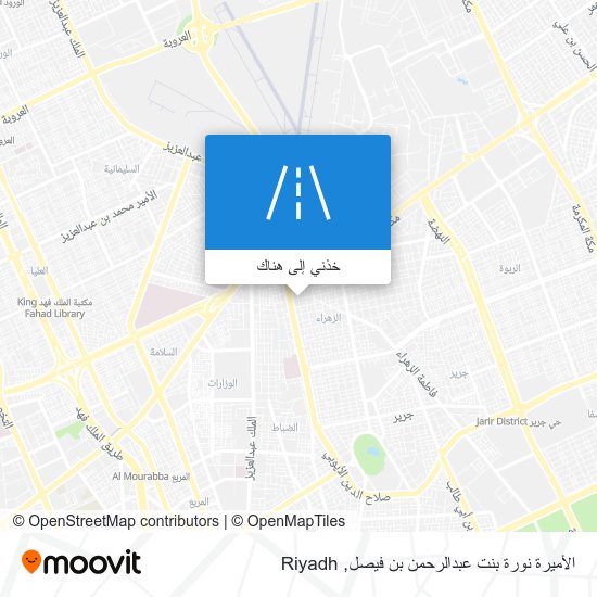 خريطة الأميرة نورة بنت عبدالرحمن بن فيصل