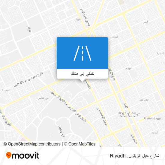 خريطة شارع جبل الزيتون