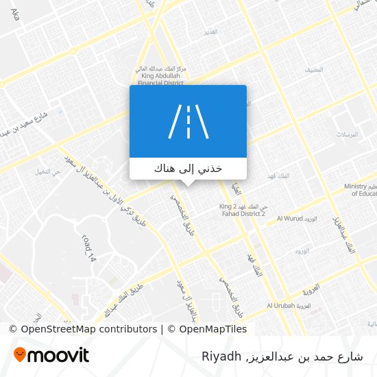 خريطة شارع حمد بن عبدالعزيز