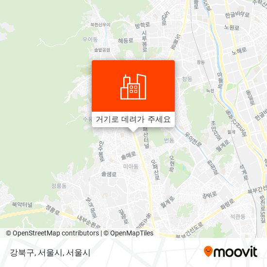 강북구, 서울시 지도