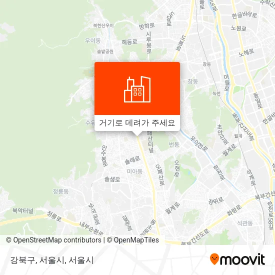 강북구, 서울시 지도