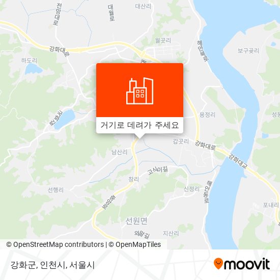 강화군, 인천시 지도