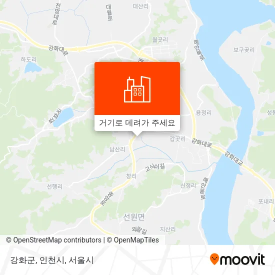 강화군, 인천시 지도