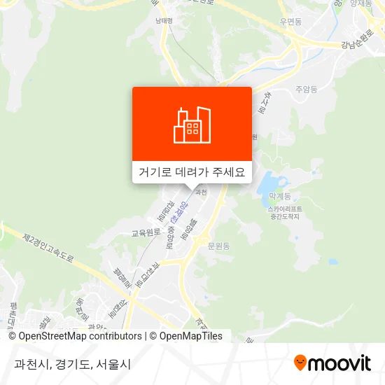 과천시, 경기도 지도