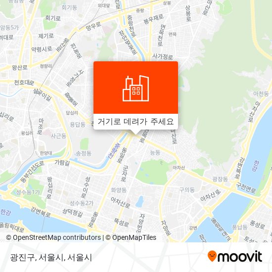 광진구, 서울시 지도