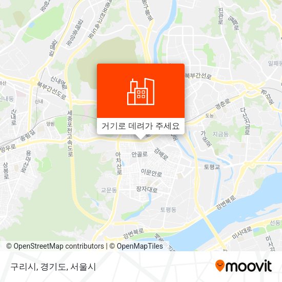 구리시, 경기도 지도